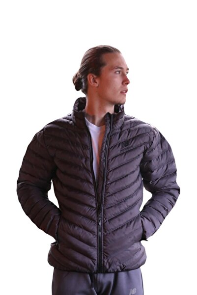 New Balance Mnj3232 Bk Ανδρικό Puffer Puffer Μπουφάν Μαύρο V4