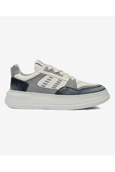 Greyder Kadın Mavi Beyaz Hakiki Deri Sneaker Ayakkabı 4Y2SA33220
