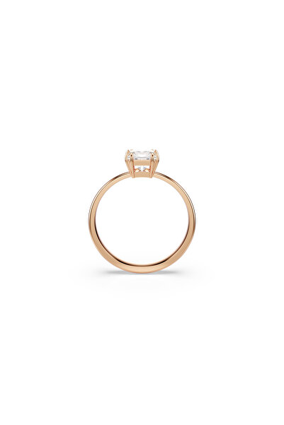 Swarovski Attract Yüzük, Kare kesim, Beyaz, Rodyum kaplama