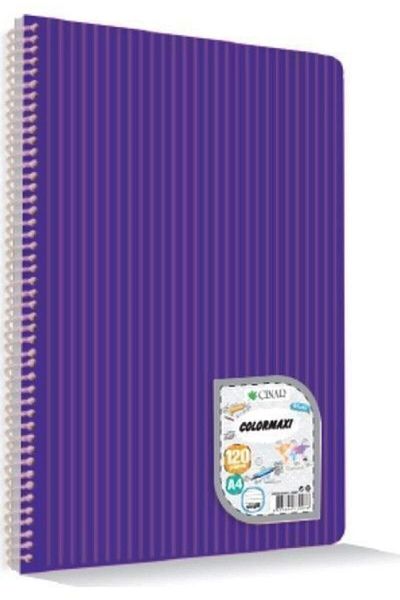 ÇINAR DEFTER دفتر ملاحظات بخطوط حلزونية مقاس A4 144 ورقة من البولي بروبيلين