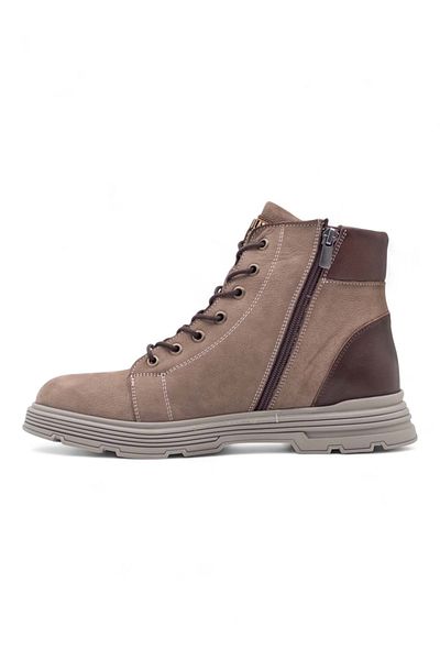 Voyager 6409 Men's Khaki Leather Boots Toupe Nubuck