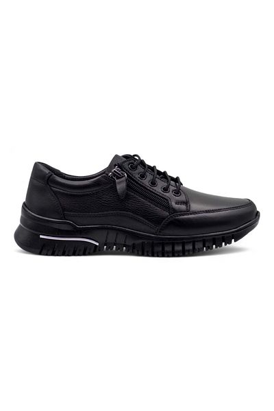 Voyager 9404 Women's Khaki Leather Comfort Shoes Black