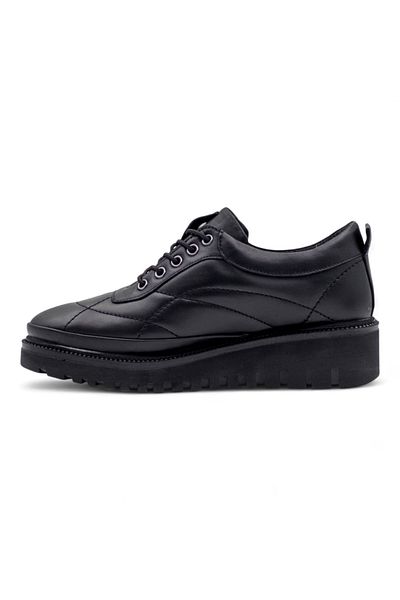 Voyager 7667 Women's Khaki Leather Comfort Shoes Black