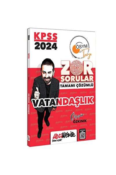 Hocawebde Yayınları HocaWebde 2024 KPSS GK Vatandaşlık Tamamı Çözümlü Zor Sor...