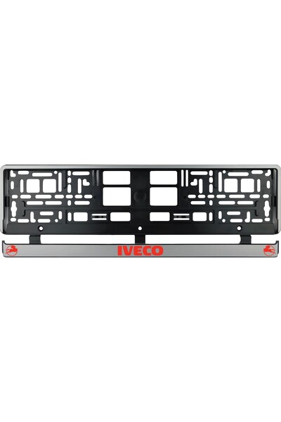 OEM Set 2 bucati, suport numar inmatriculare argintiu Iveco III