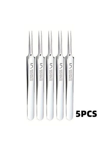 Choice 5pcs cusp 5pcs Stainless steel tweezers for powerful blackhead removal...
