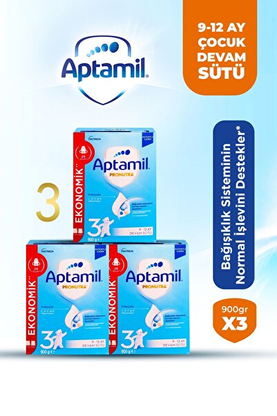 Aptamil Pronutra 3 Devam Sütü 900gr X3 9-12 Ay
