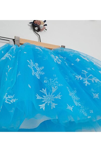 BİLGEN Style FUSTA TUTU ALBASTRA ELSA PENTRU FATA FUSTA TUL CU SILEVER