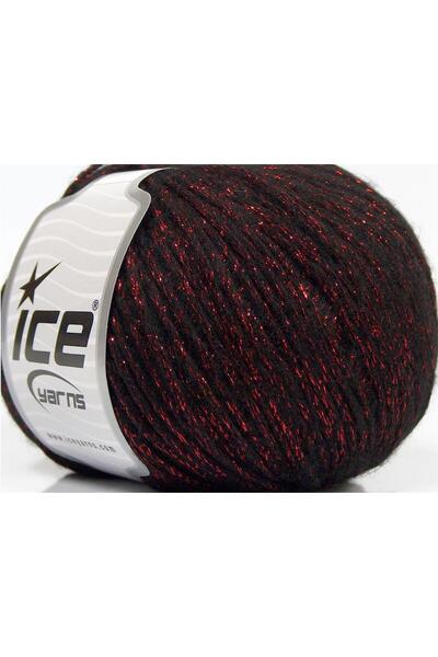 Ice yarns 8x50 جرام. فيسكوز نايت ستار، صوف، أكريليك، أسود لامع معدني، لامع مع...