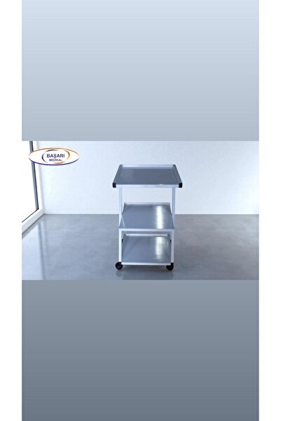 BAŞARI MEDİKAL ETAJER 3 RAFLI METAL Z TİPİ BEYAZ