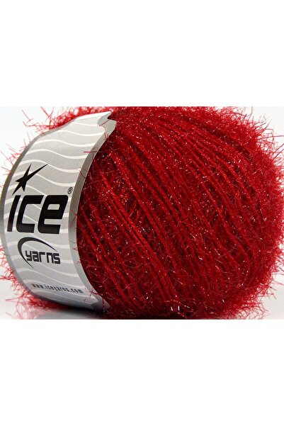 Ice yarns 8x50 جرام. سباركل سوفت، لون أحمر معدني لامع، ناعم، مخملي، شتوي