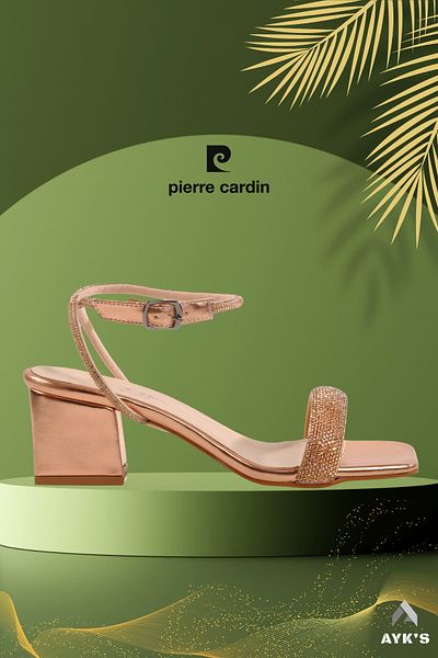 Pierre Cardin Rose Women's Stone Rochie de Seara Pantofi Sandale cu Pietre