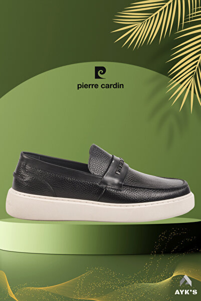 Pierre Cardin Black Genuine Leather Men's Casual Shoes 10499 m