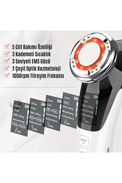 Enshall Yeni Nesil Kırışıklık Sarkma Giderici Soğuk-Sıcak Titreşim Cilt Bakım Cihazı Yüz Masaj Aleti
