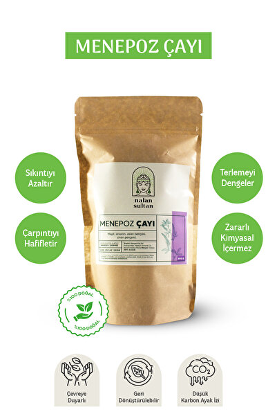 NALAN SULTAN Meno,poz Çayı | Doğurganlık Sonrası Dönem Çayı | Sıcak Basmalarına ve Çarpıntıya İyi Gelir (250 gr)