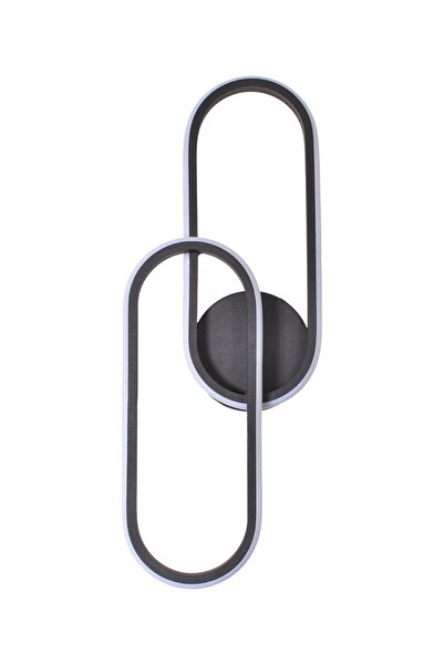 Modavize Royal Modern Tasarım Siyah Renk Gün Işığı Ledli Banyo - Mutfak - Salon Ledli Duvar Aplik