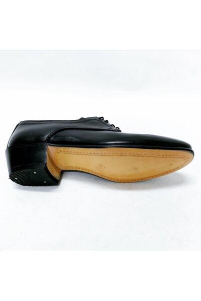 stok83 Men's Black Genuine Leather Wednesday Shoes
