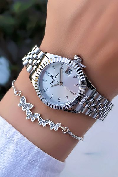 Daniel Klein Invoice Steel Band Women's Watch Bracelet Gift