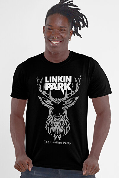 ROCKANDROLL Tricou pentru bărbați cu mânecă scurtă Geometric Deer Black