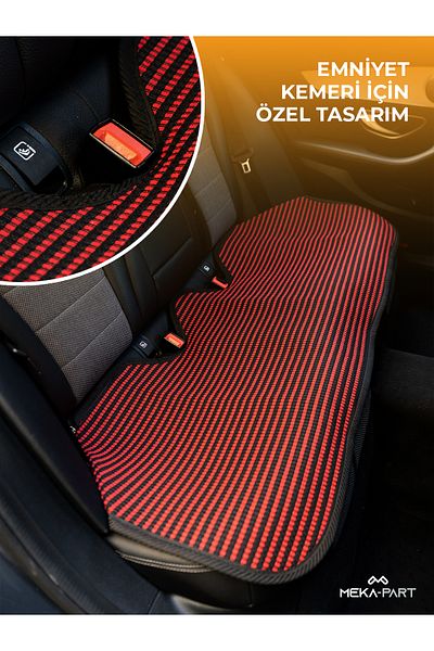 TREND Meka Part Car Seat Protective Cover 3 Pieces Serme Universal Red Black
