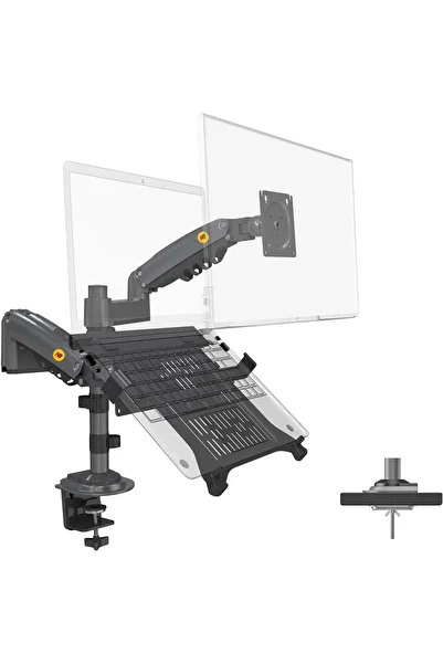 Nb North Bayou 10-17" Laptop and 17-30" Monitor Holder up to 9 kg, Movable Arm, Adjustable Tray, H180-FP Black