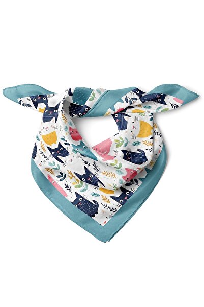 nehir eşarp Kedi Desenli Bandana