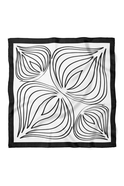 nehir eşarp Geometrik Şekil Desen Fular Bandana 70x70 Cm