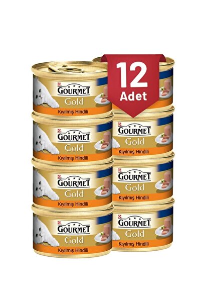 Gourmet Gold Kıyılmış Hindi Etli Konserve Yetişkin Kedi Maması 12 x 85 G