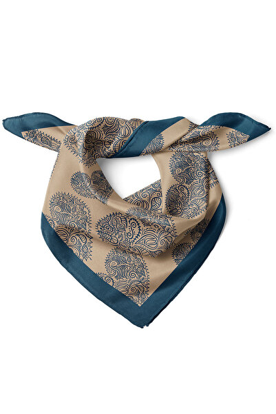 nehir eşarp Kalp Desenli Sevgililer Günü Özel Fular Bandana 50x50 Cm