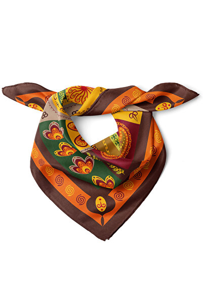 nehir eşarp Etnik ve Fil Desen Fular Bandana 50x50 Cm