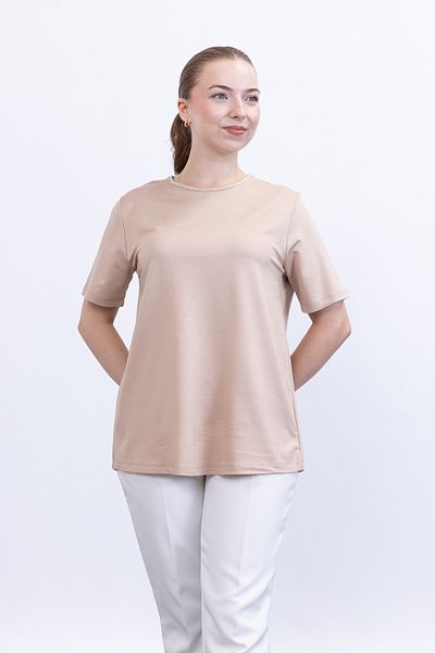 Linvey Crystal Stretch Fabric short sleeve crew neck comfortable fit jersey t-shirt, blouse, underwear