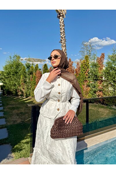 Molly Nelly Γυναικείο Σετ φούστα με κεντημένο λουλούδι με κέντημα