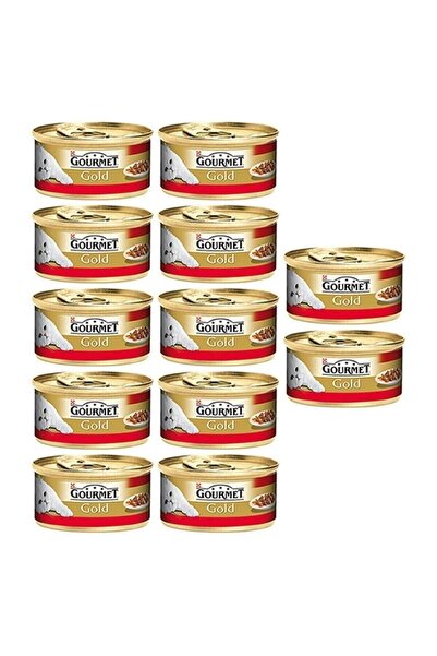 Gourmet Purina Gold Sığır Etli Yetişkin Kıyılmış Kedi Konserve 12 x 85 G