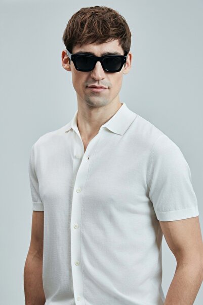 Lufian 111090132 Hector Чоловічий светр з модальною сумішшю Чоловічий светр БІЛИЙ