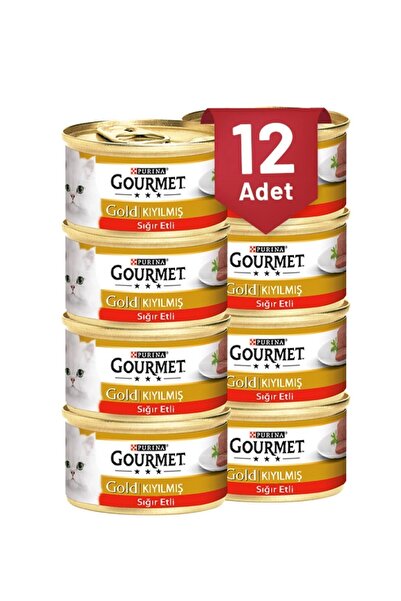 Gourmet Purina Gold Sığır Etli Yetişkin Kıyılmış Kedi Konserve 12 x 85 G