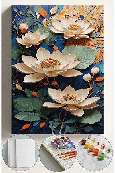 Corvo Sayılarla Boyama Çerçeveli Hobi Seti Numaralı Tuval Fırça Boya Kasnaklı...