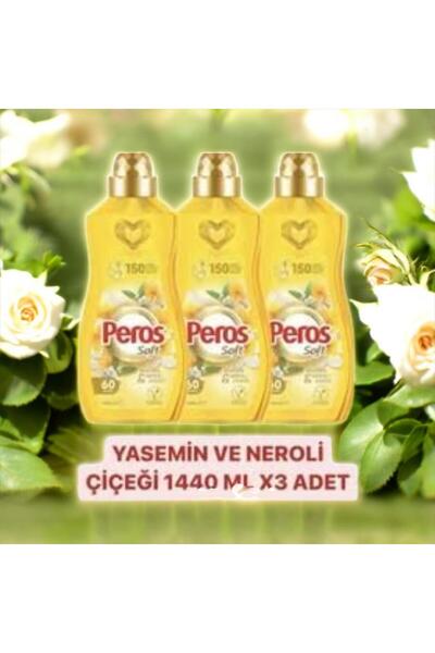 Peros Konsantre Yumuşatıcı Yasemin Ve Neroli Çiçeği Vegan 1440 ml X 3 Adet