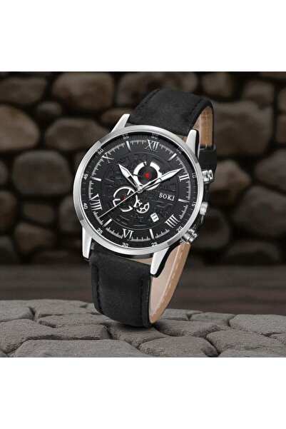 Feronnucci Erkek Kol Saati Deri Kayışlı Kronograf Analog Quartz Saat ST-623
