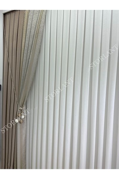 Storlant Κουρτίνα από τούλι από μπαμπού βαρύ βάρος 1/3 συσκευασμένο σιδέρωμα |   Ειδική σειρά Premium Bamboo με πυκνή υφή