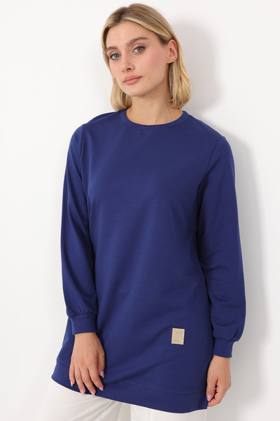 Linvey Crew Neck Embroidered Short Tunic