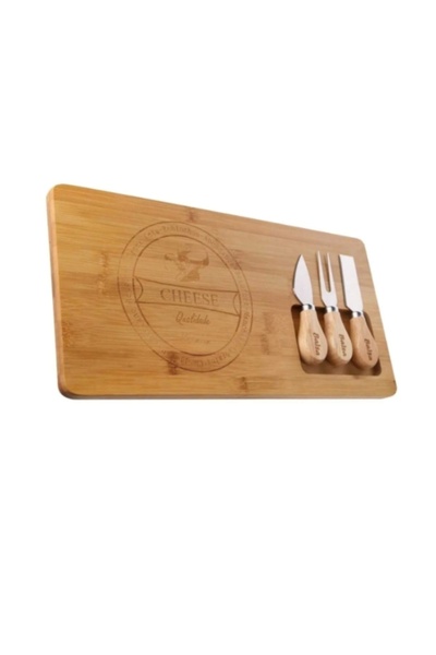 BALSA Ps3819 Brown Bamboo Cheese Presentation Set 38 cm