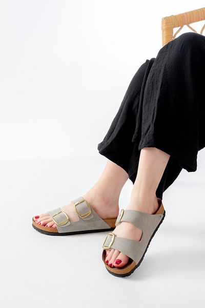 infon shoes creation P-101 شبشب نسائي رمادي يومي