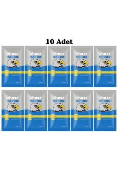 Chase 150000 - Erkekler Için Uzun Deneyim Nemli Mendil Tek Kullanımlık 1o Adet