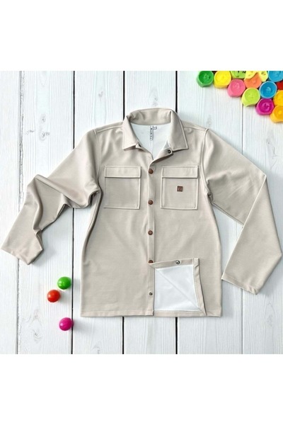 Nanica Kids РИЗА С ТИПКОВЕ ОТ СТОМАНЕНА ПИКЕ, Бежова