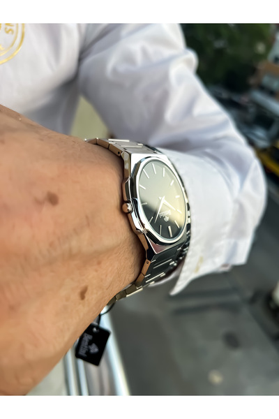 Bentini YENİ SEZON GÜMÜŞ RENK ÇELİK KORDON ERKEK KOL SAATİ 2YIL GARANTİLİ 3ATM SU GEÇİRMEZ BİLEKLİK HEDİYELİ