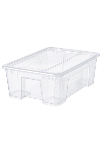 IKEA 39x28x14 Cm Kapaklı Şeffaf Saklama Kutusu