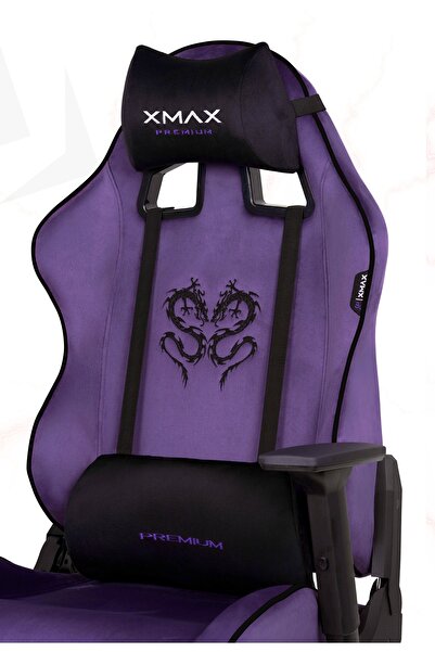 XMAX / Rio Balerion Terletmez Kadife Kumaş Mor Gaming Oyuncu Koltuğu / 120 Kg Taşır