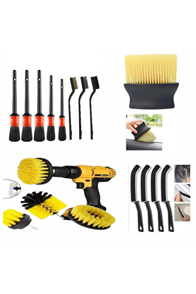 mucit home Fırça Seti Banyo Mutfak Araba Jant Tekerlek Temizlik Fırça,Araç Te...