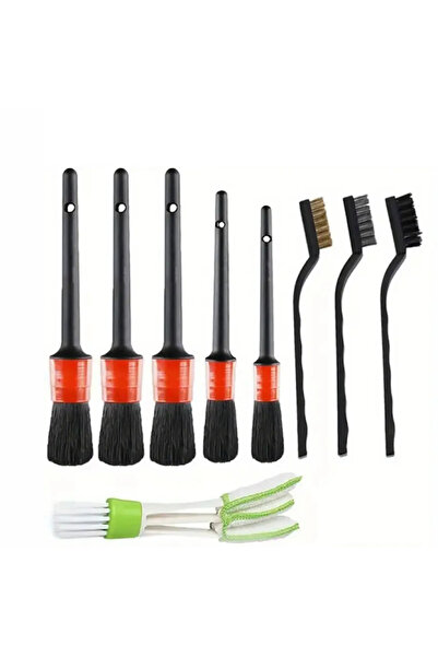 mucit home Oto Detay Fırça Seti – Araba İçi Dışı ve Klima Temizleme için Farklı Ebatlar