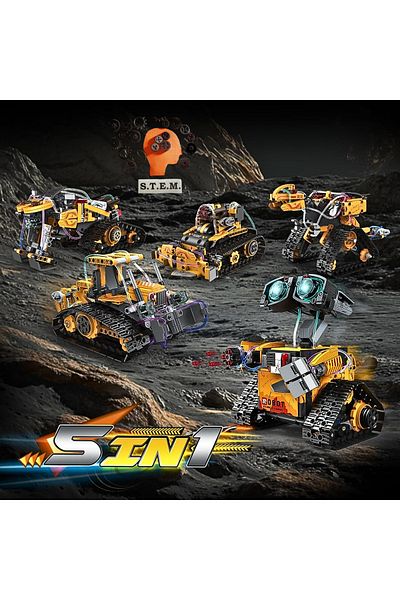 RaSteff Robot 5 in 1, Educational Toy with 673 Pieces